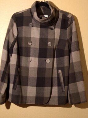 Liz Claiborne brown double breasted jacket